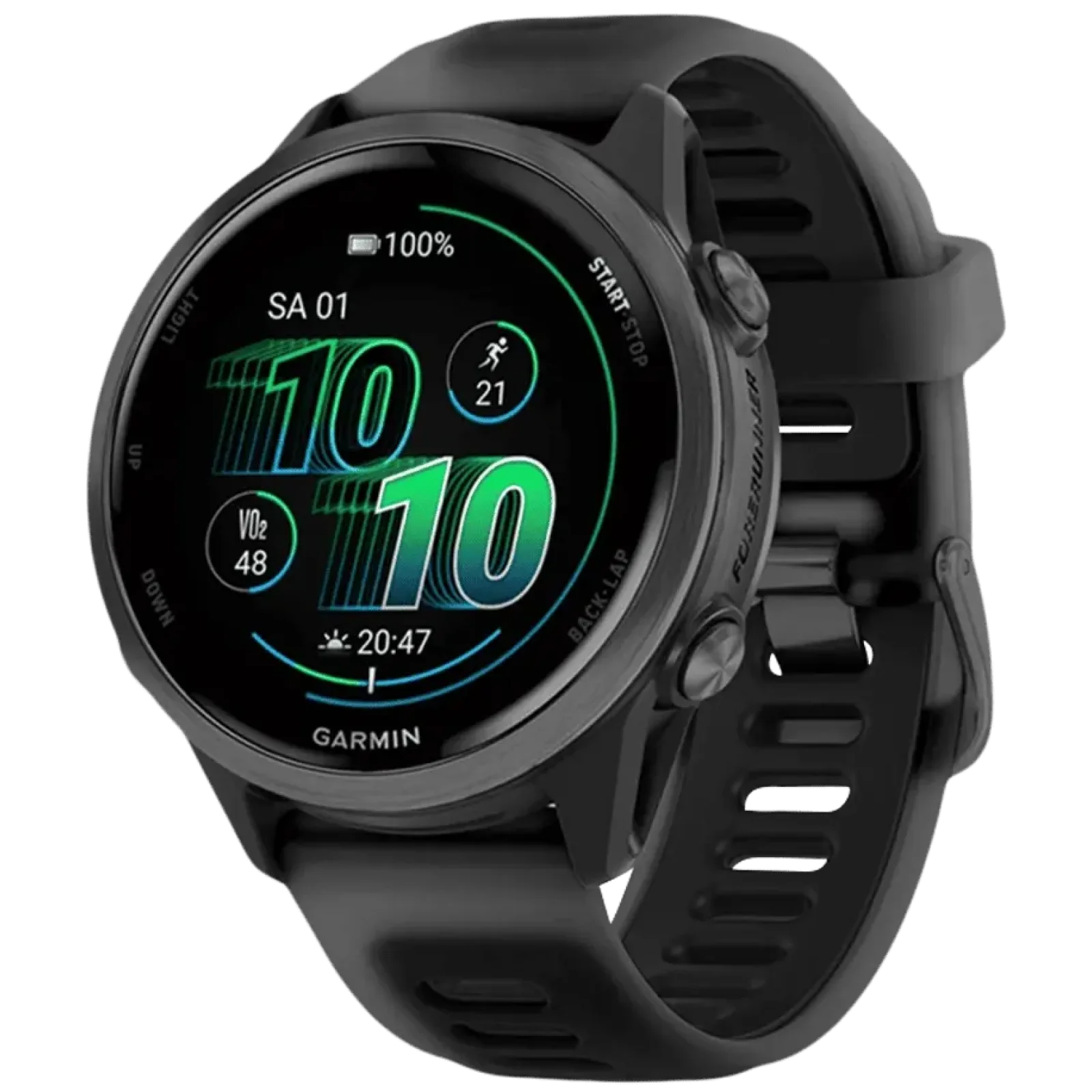 Смарт-годинник Garmin Forerunner 570 42mm Slate Gray Aluminum with Translucent Black/Black Band (010-02970-00)