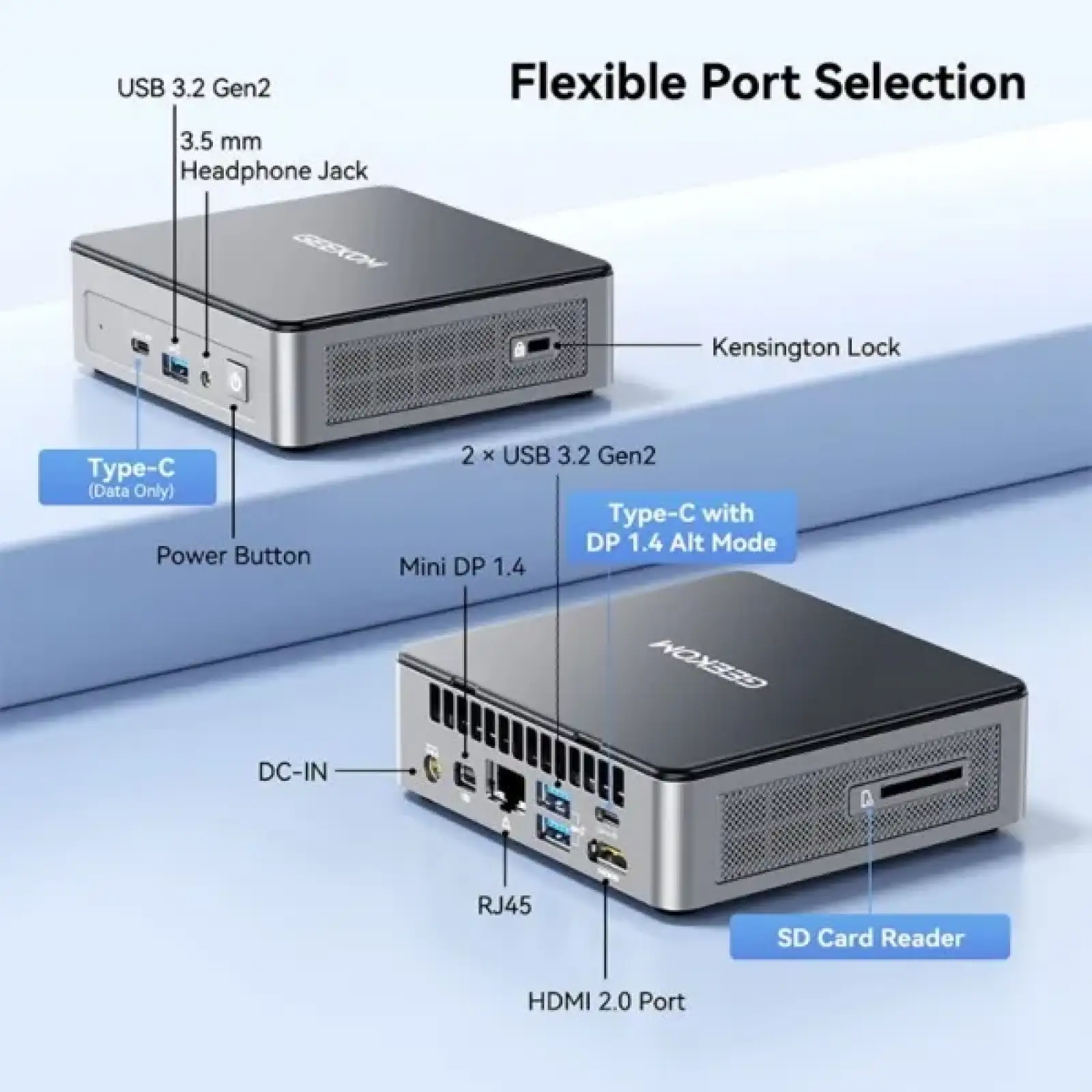 Неттоп GEEKOM Air12 Mini PC (GMAIR12PT7505-16512-EU)