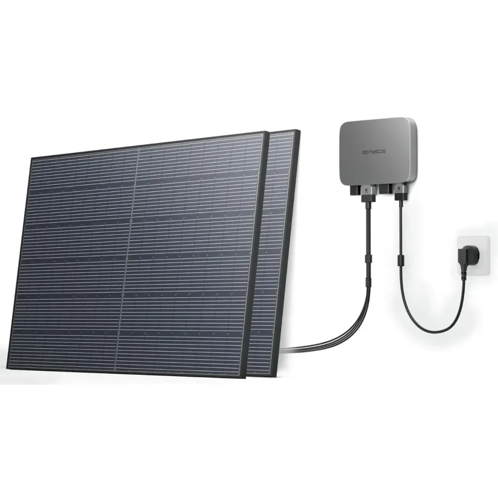 Комплект енергонезалежності EcoFlow PowerStream - мікроінвертор 600W + 2 x 400W стаціонарні сонячні панелі