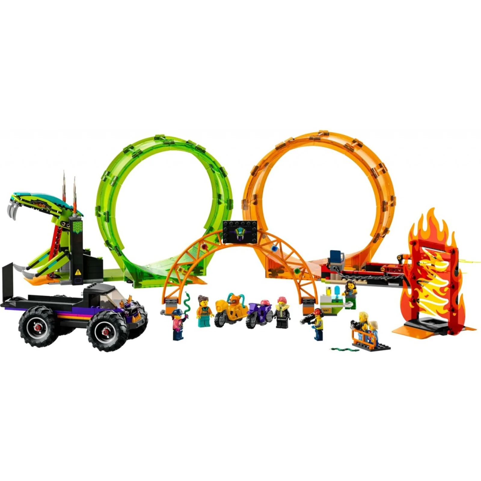 Конструктор LEGO City Stuntz Подвійна петля каскадерської арени (60339)