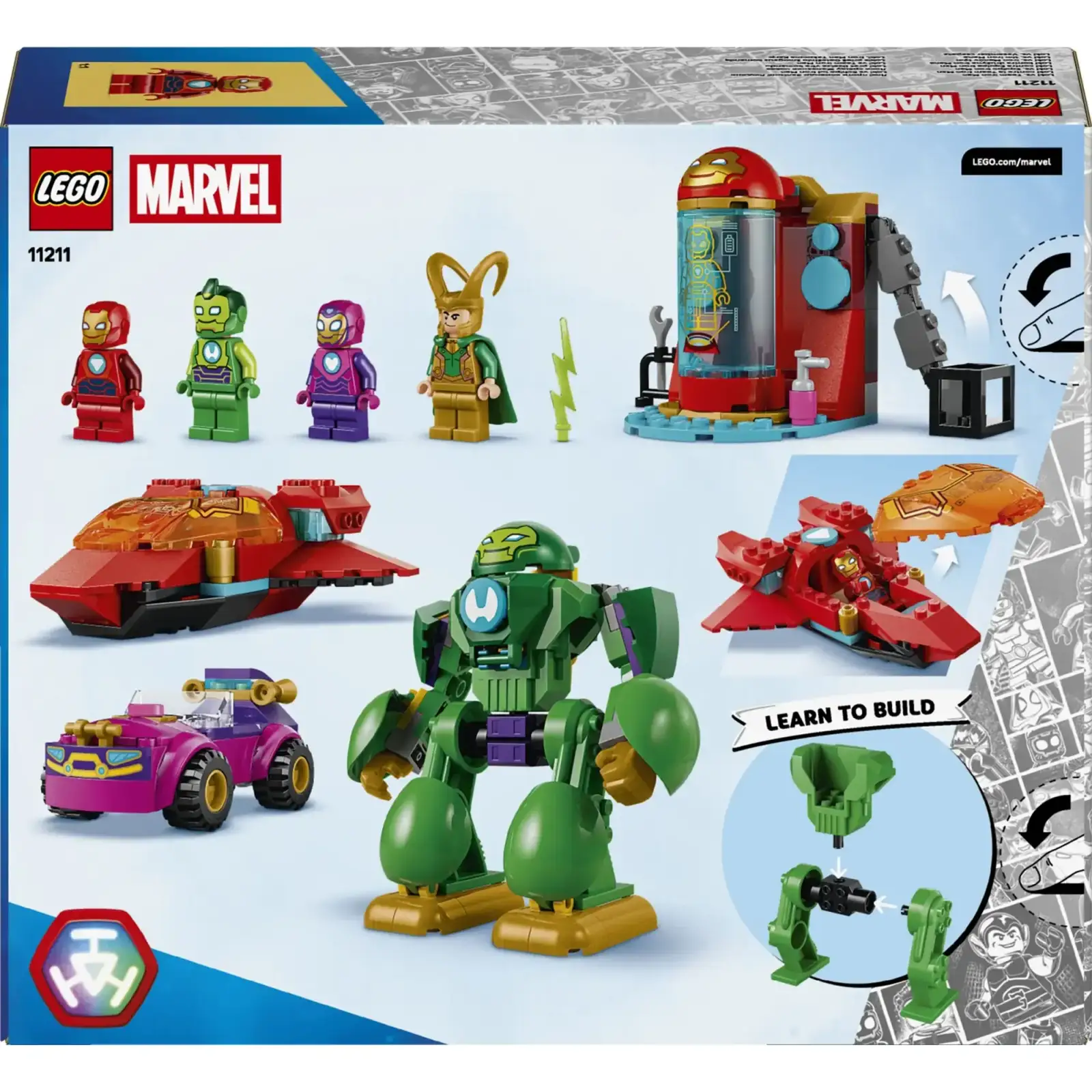 Конструктор LEGO Disney Junior Marvel Локі проти команди Залізної Людини (11211)