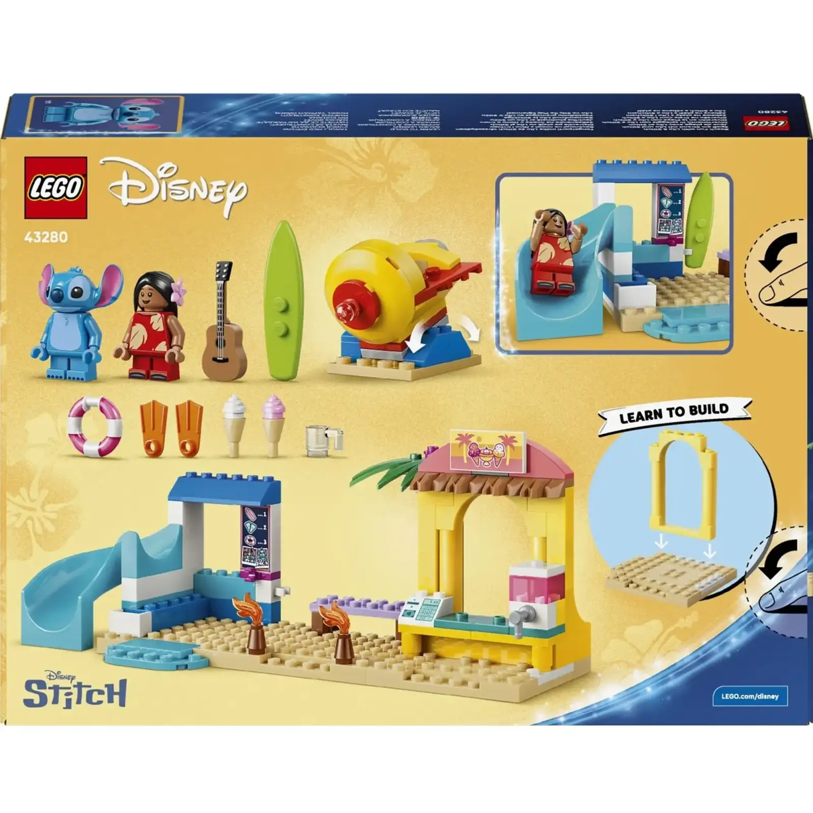 Конструктор LEGO Disney Веселье на пляже с Лило и Стичем (43280)
