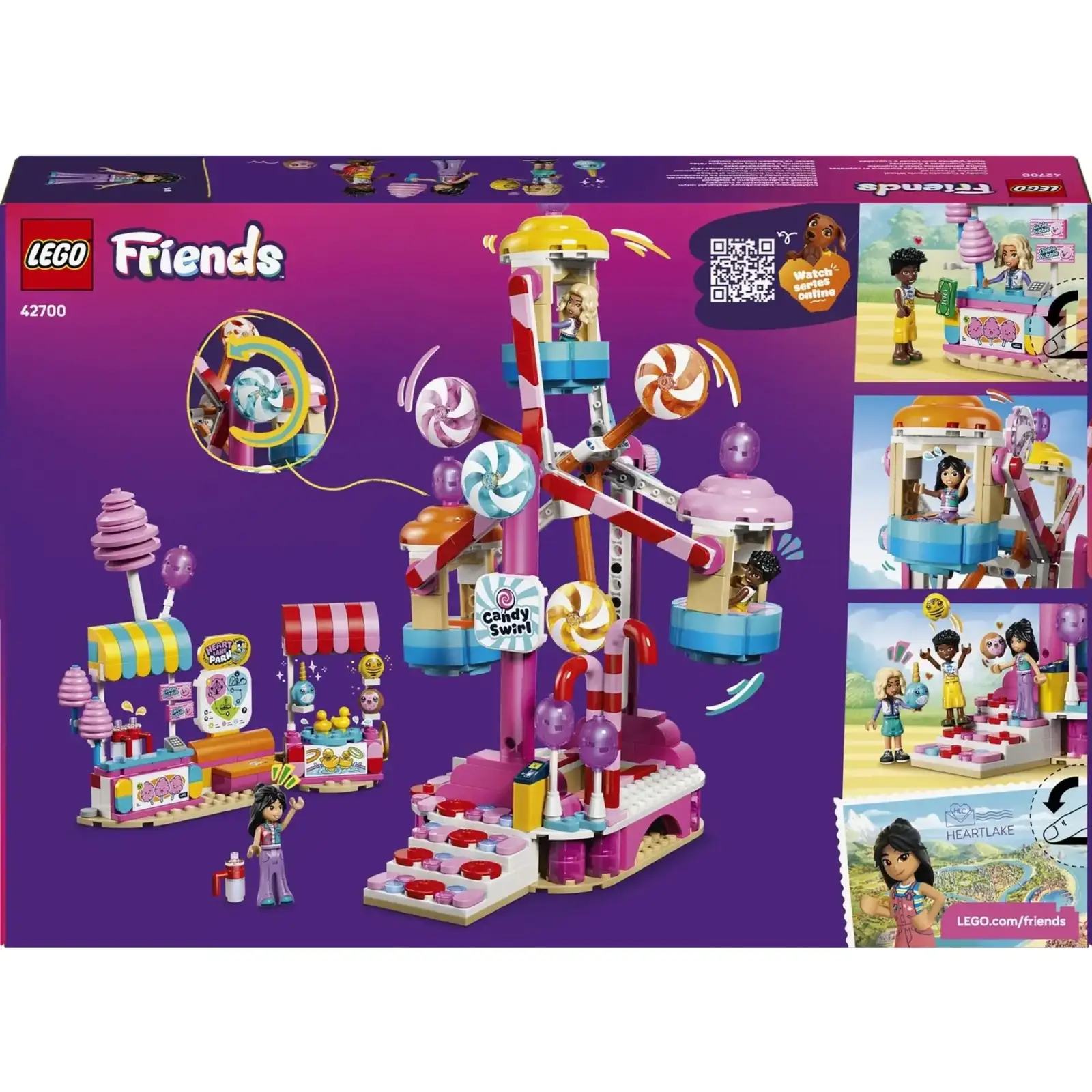 Конструктор LEGO Friends Колесо обзора с конфетами и капкейками (42700)