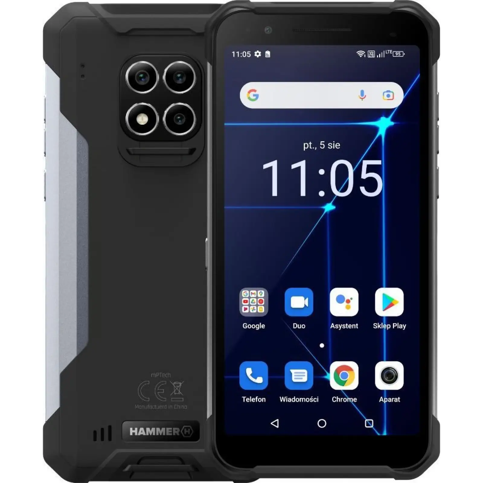 Смартфон myPhone Hammer Construction 6/128GB Silver (5902983620365) UA