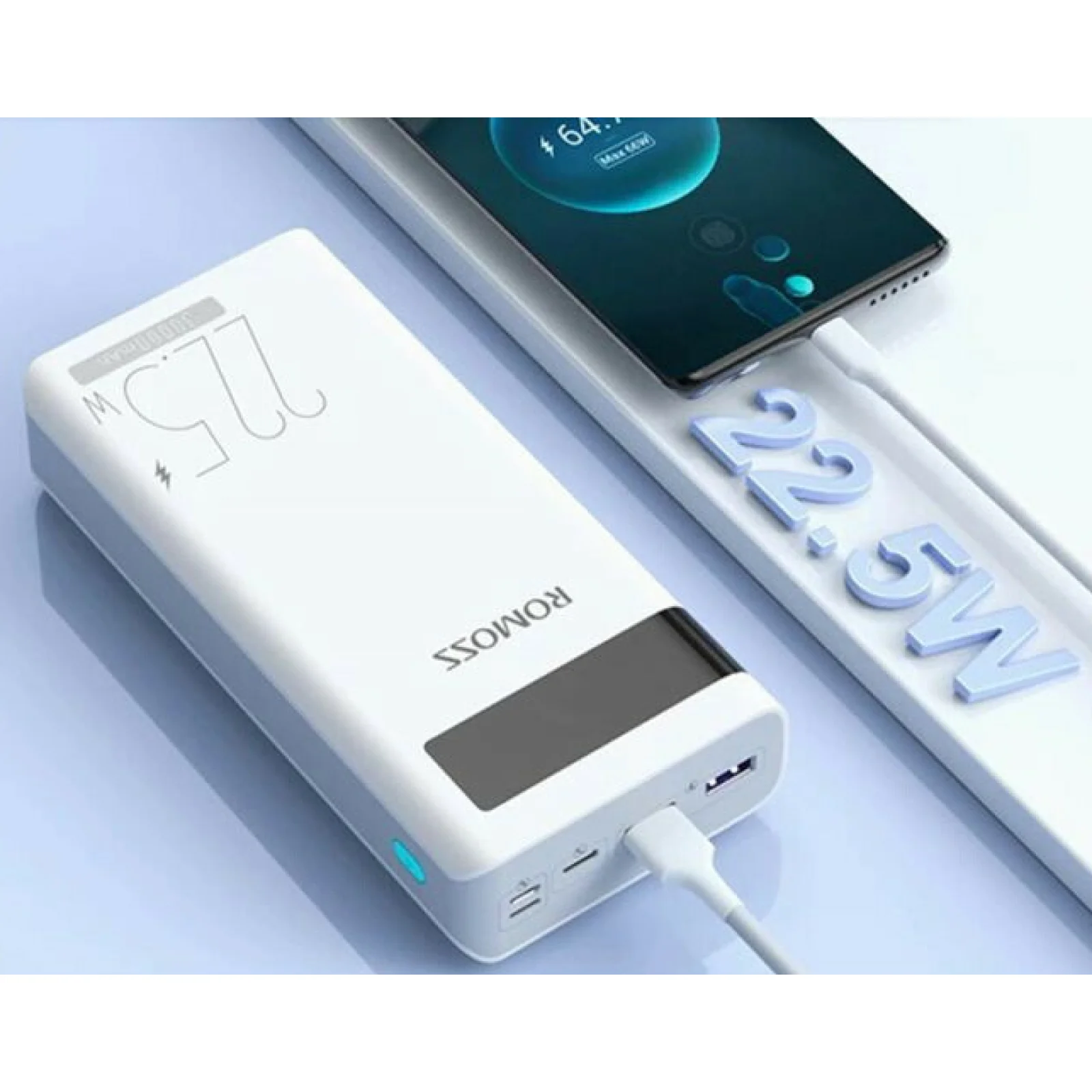 Зовнішній акумулятор Romoss 30000mAh Sense8PF 22.5W White (PHP30-852-1745H) UA