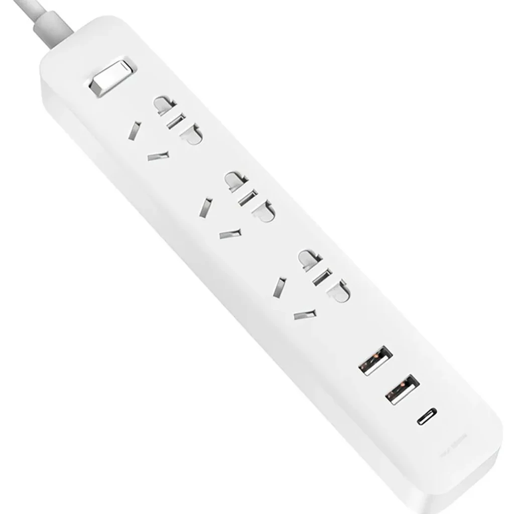 Сетевой удлинитель Xiaomi Mi Power Strip 20W Fast Charging 2A1C 3 розетки + 2 USB + 1 TypeC White (XMCXB05QM)