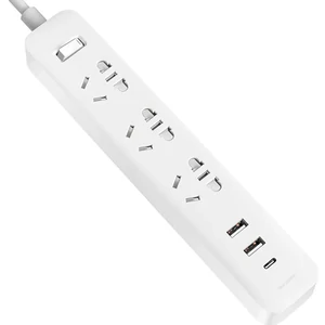 Удлинитель Xiaomi Mi Power Strip 20W Fast Charging 2A1C 3 розетки + 2 USB + 1 TypeC White (XMCXB05QM)