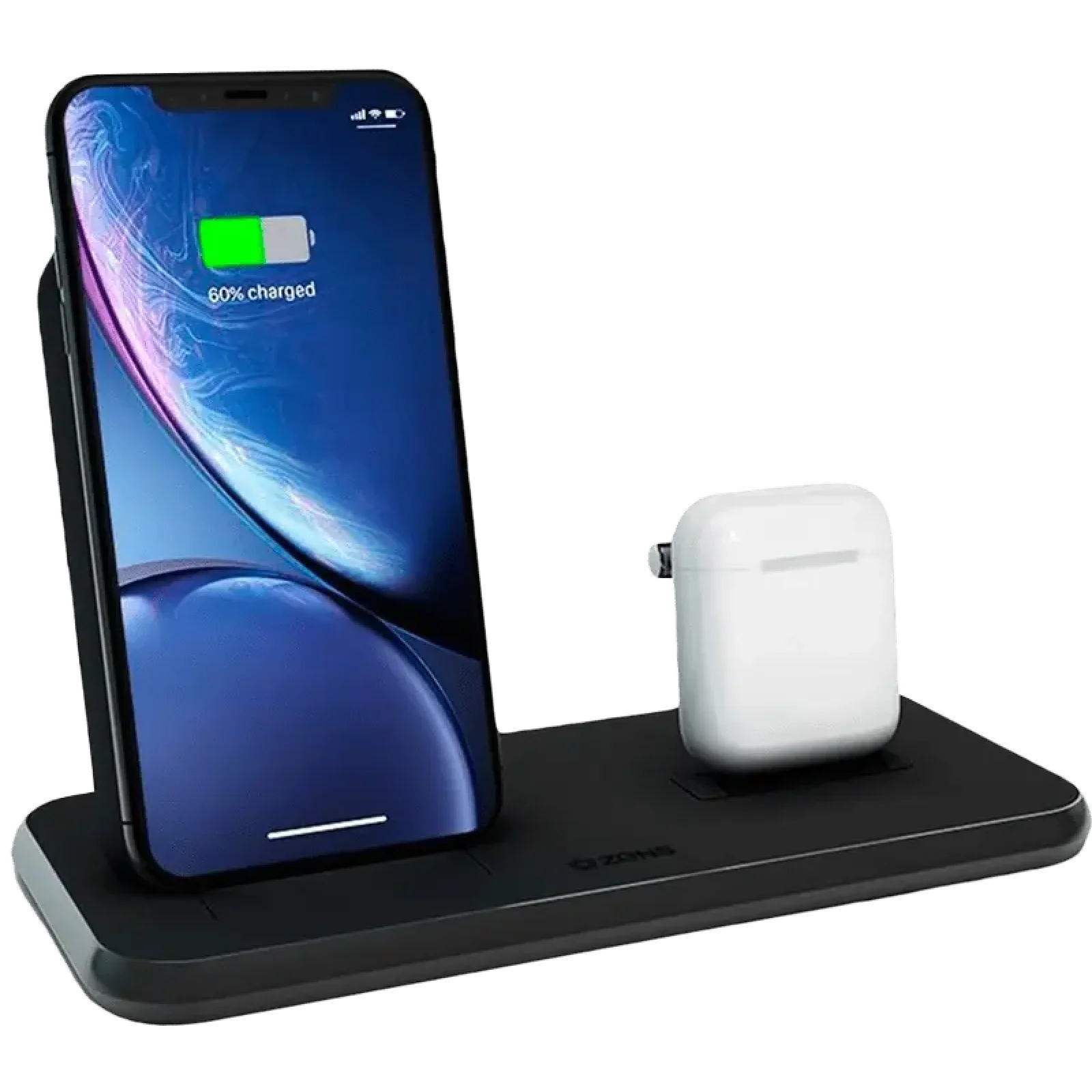 Беспроводная зарядка Zens Stand + Dock Aluminium Wireless Charger 10W Black (ZEDC06B/00)