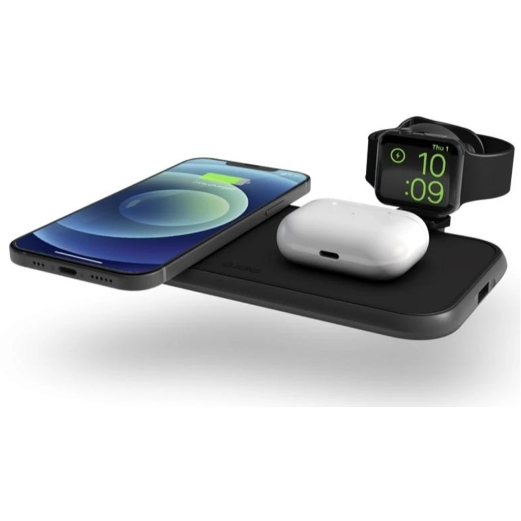 Бездротова зарядка Zens Aluminium 4in1 Wireless Charger 45W USB PD Black (ZEDC13B/00)