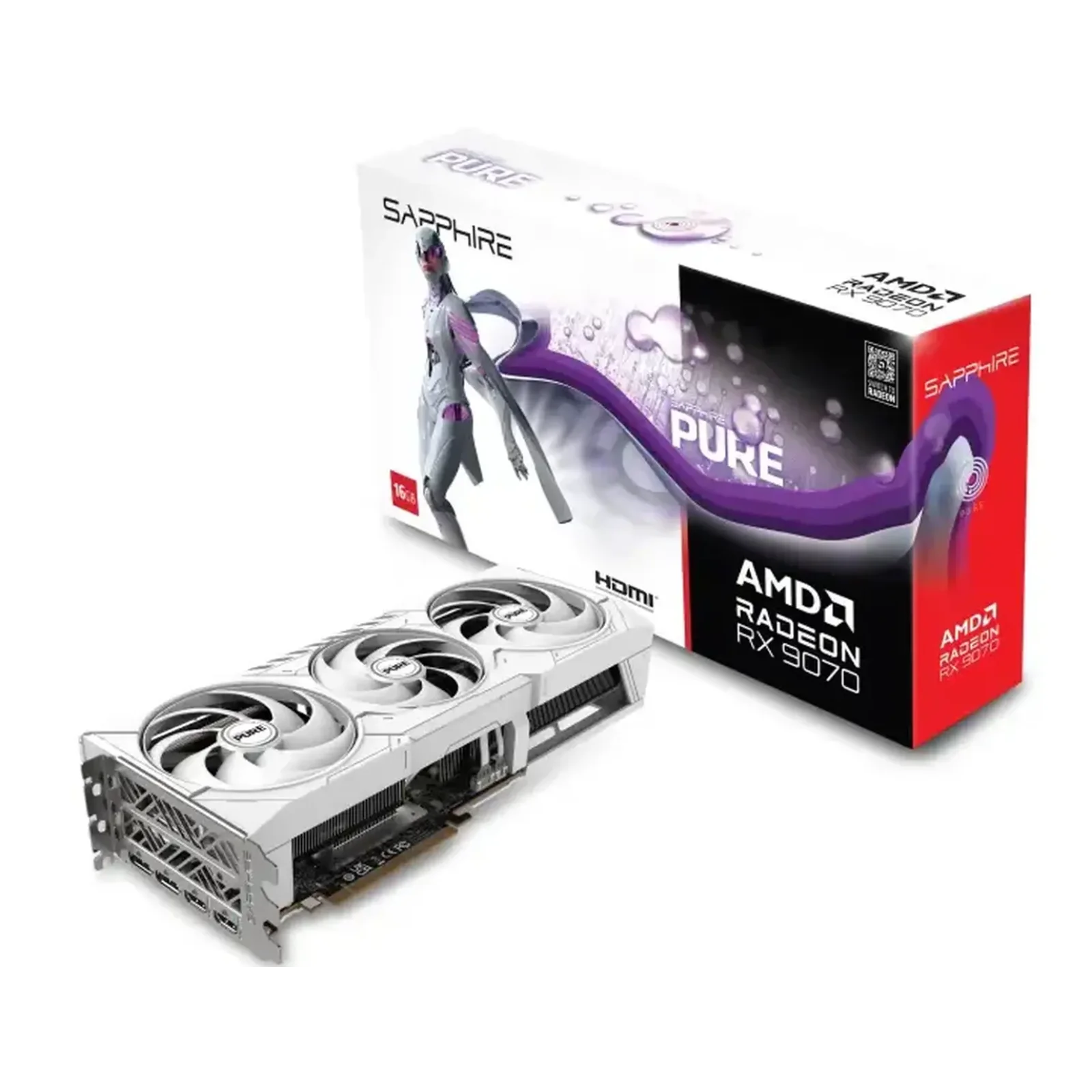 Видеокарта Sapphire Radeon RX 9070 16GB PURE (11349-02)