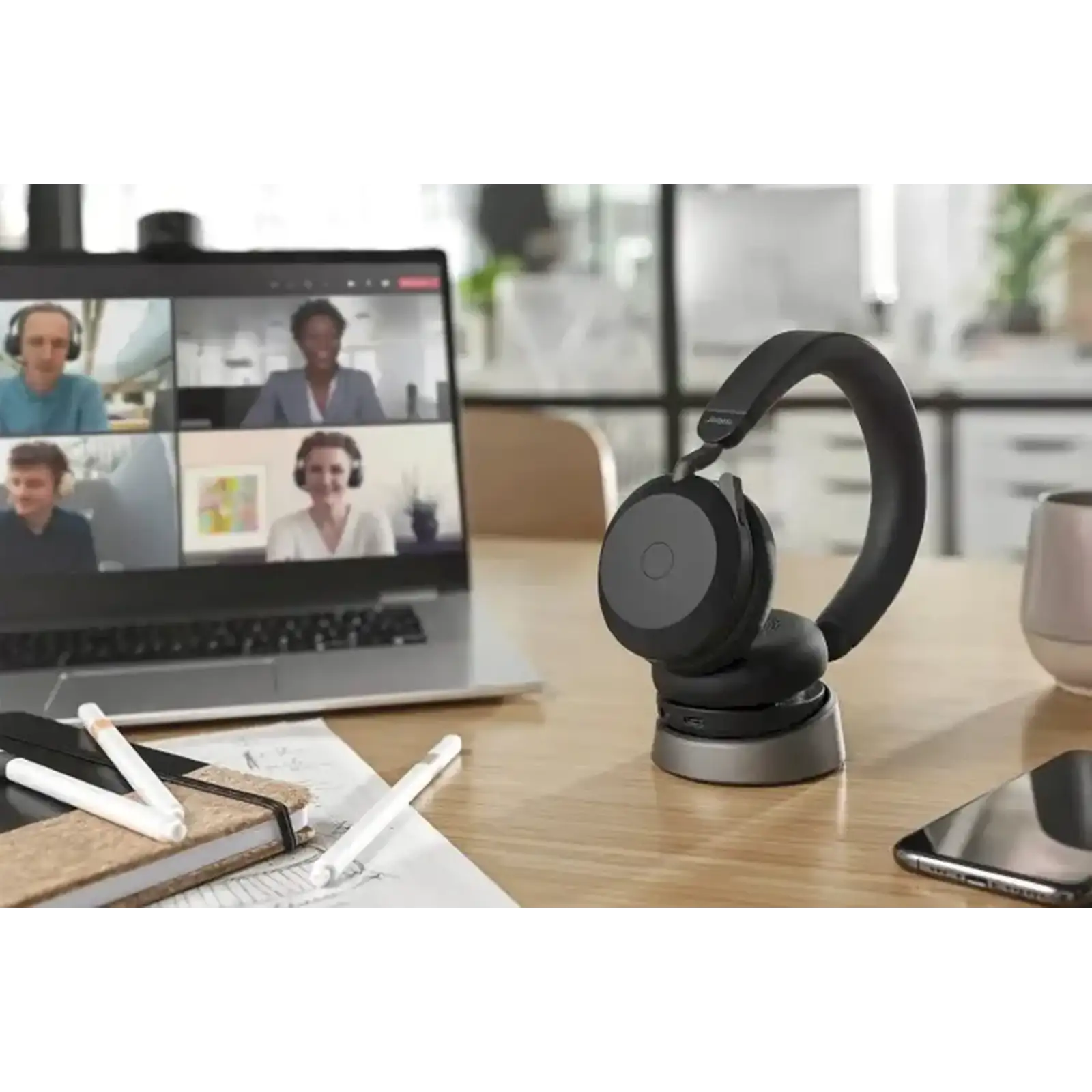 Наушники Jabra Evolve 2 75 Stereo USB-A with Charging Stand (27599-999-989)
