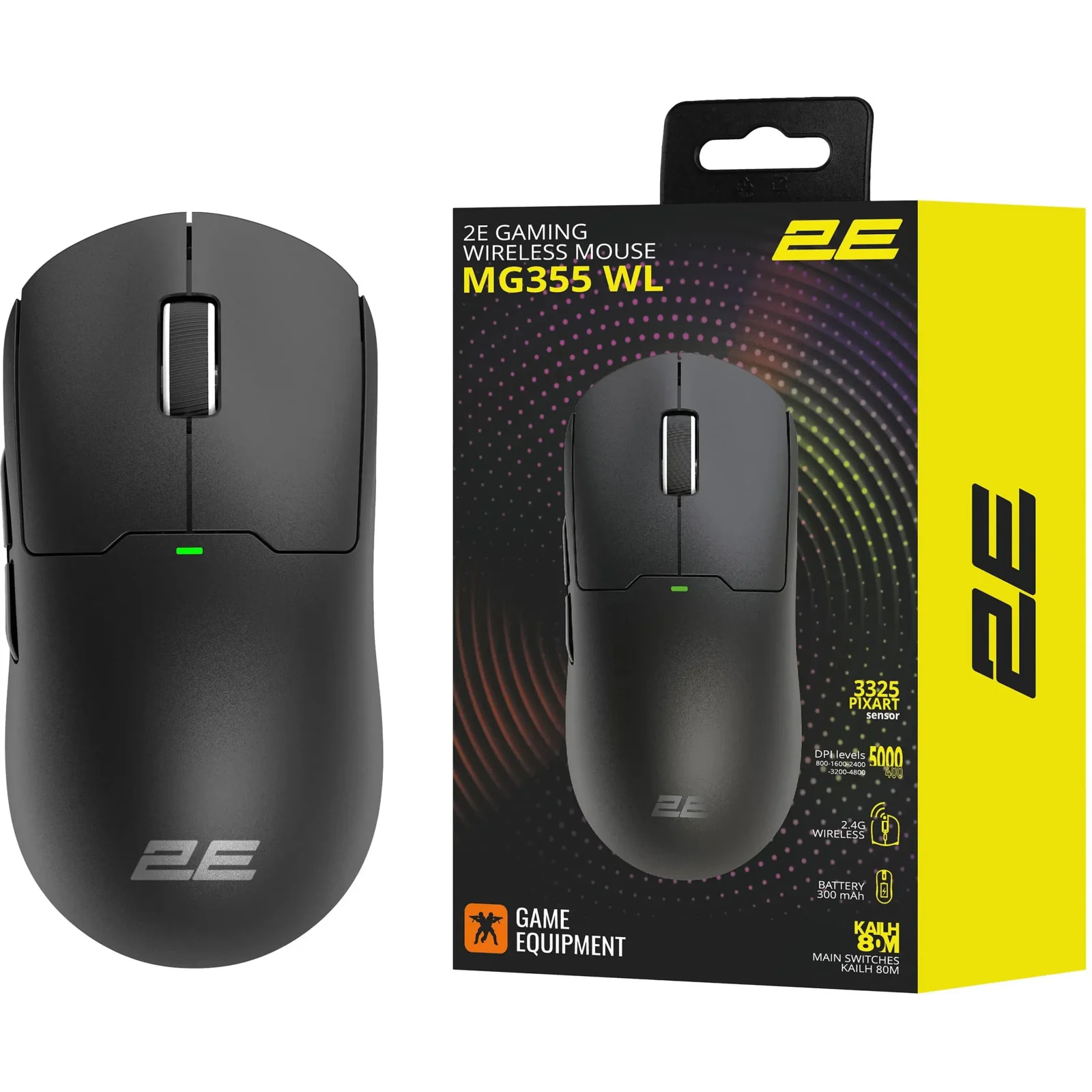 Миша 2E Gaming MG355 WL Black (2E-MG355UBK-WL) UA