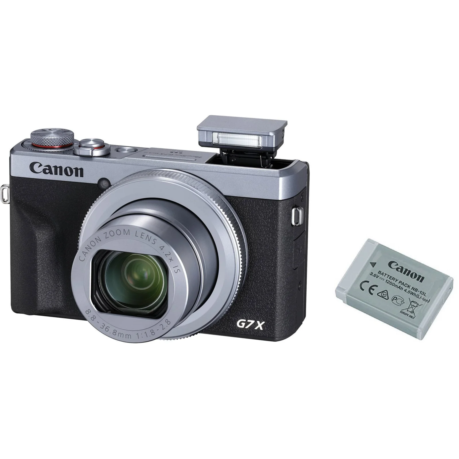 Цифрова камера CANON PowerShot G7X Mark III Silver Battery kit (3638C014)