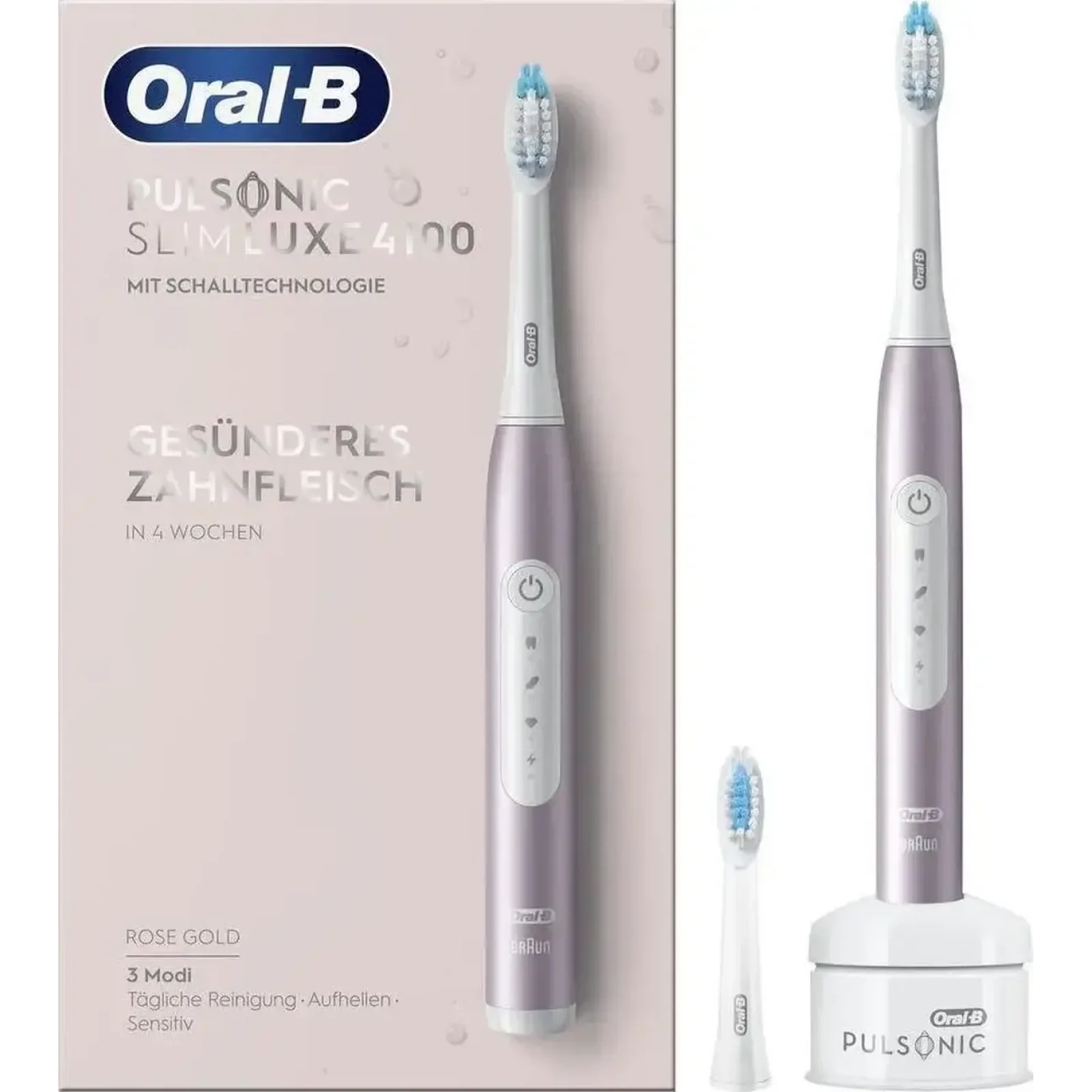 Электрическая зубная щетка Oral-B Pulsonic Slim Luxe 4100 Rose Gold S411.526.3 (4210201305569)