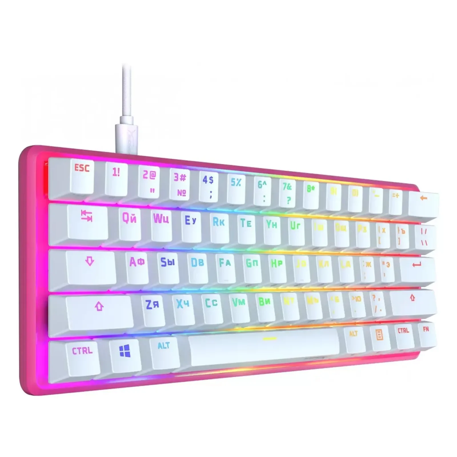 Клавиатура HyperX Alloy Origins 60 HX Red USB Pink (572Y6AA)