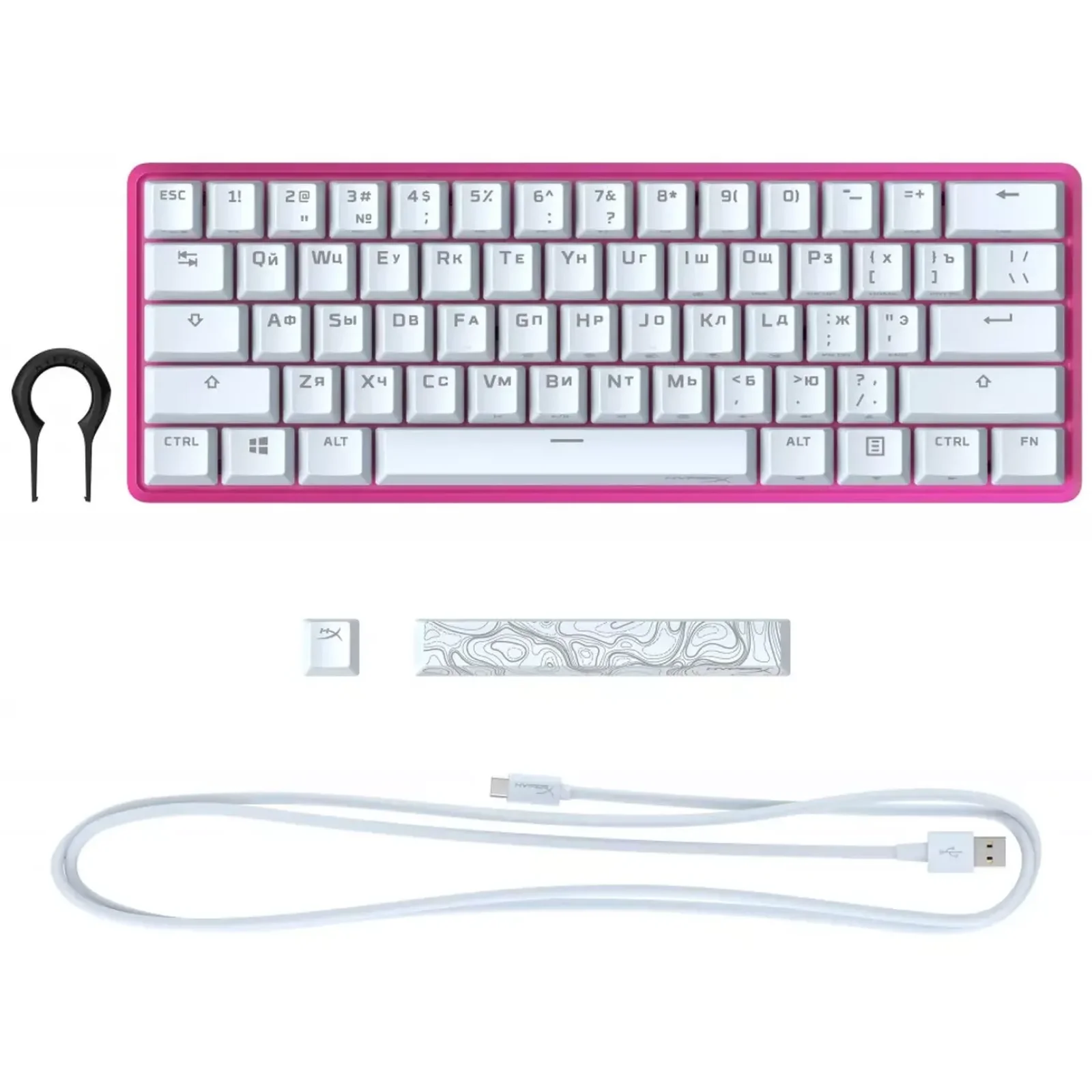 Клавиатура HyperX Alloy Origins 60 HX Red USB Pink (572Y6AA)