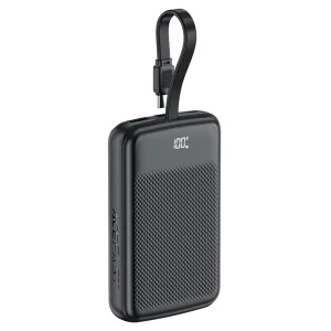 Зовнішній акумулятор Acefast M13 PD22.5W Power Bank with Cable 10000mAh Black