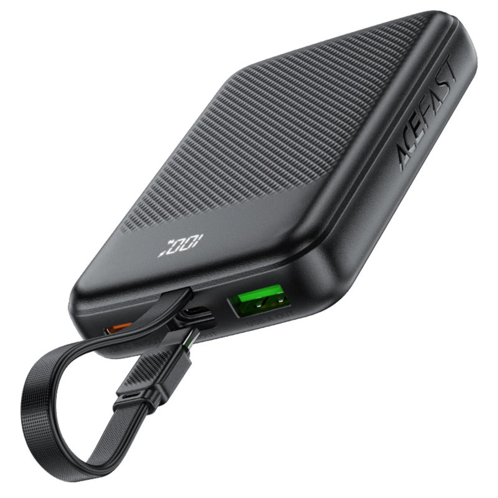 Зовнішній акумулятор Acefast M13 PD22.5W Power Bank with Cable 10000mAh Black