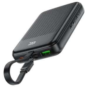 Зовнішній акумулятор Acefast M13 PD22.5W Power Bank with Cable 10000mAh Black
