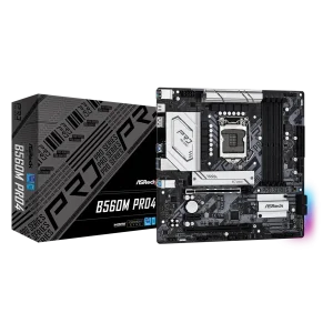 Материнская плата ASRock B560M Pro4 + Intel Pentium G6405 + LC-Power 8GB DDR4 3600MHz RGB (Renkforce PC Tuning Kit)