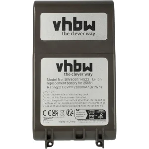 Аккумулятор Vhbw для Dyson Replacement Battery (215866-01/02, 215967-01/02) (BW800114522)