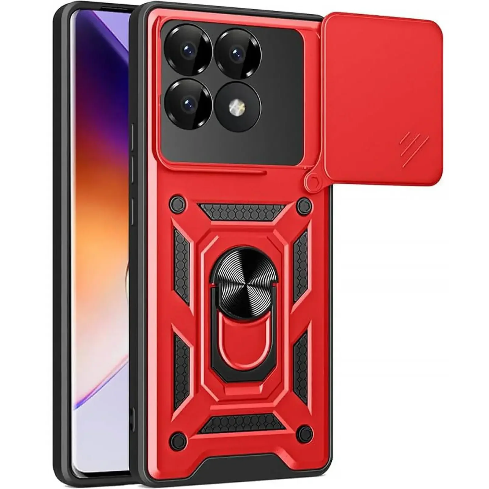 Чохол Ummi Camshield Serge Ring для Xiaomi Poco F7 Pro Red