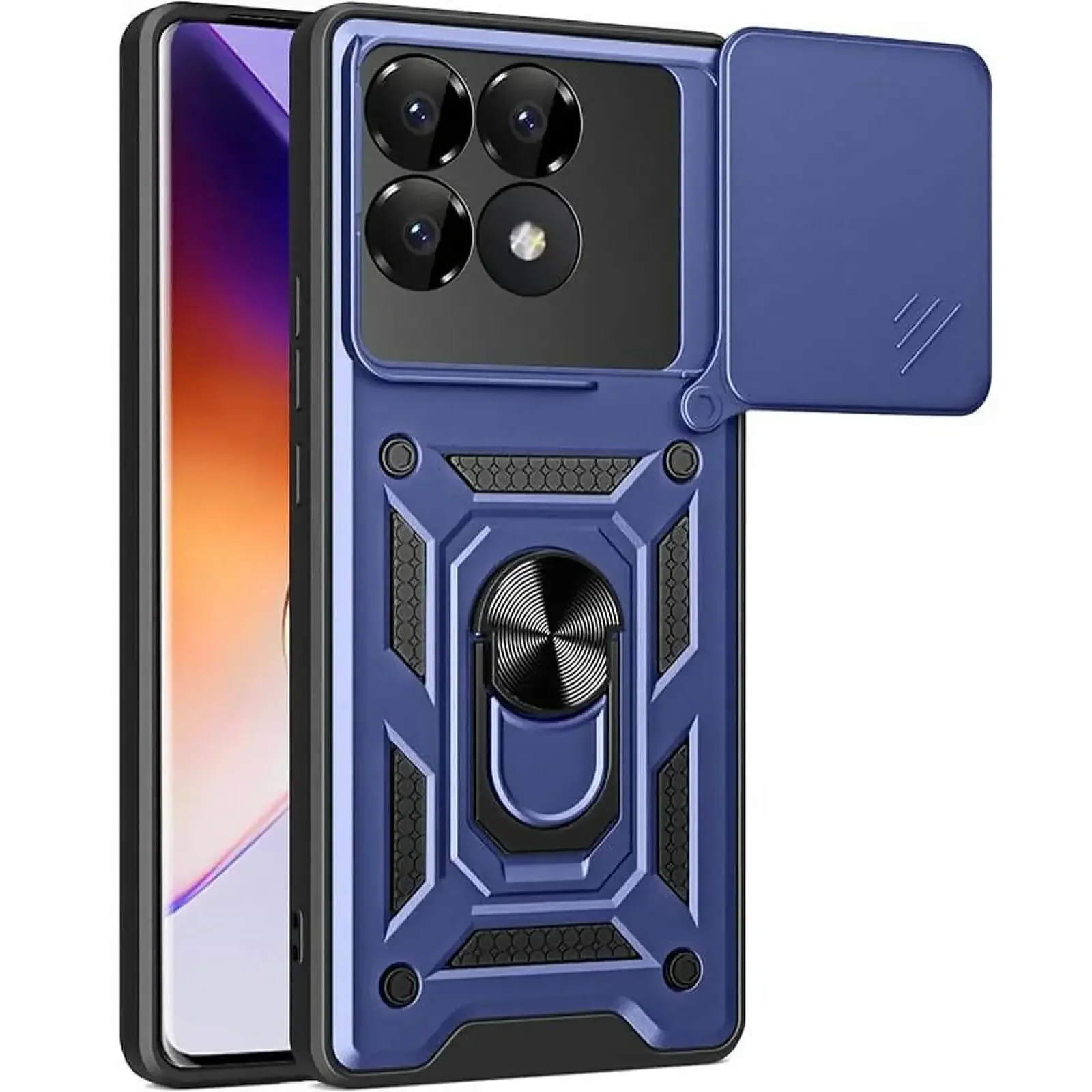 Чохол Ummi Camshield Serge Ring для Xiaomi Poco F7 Pro Blue