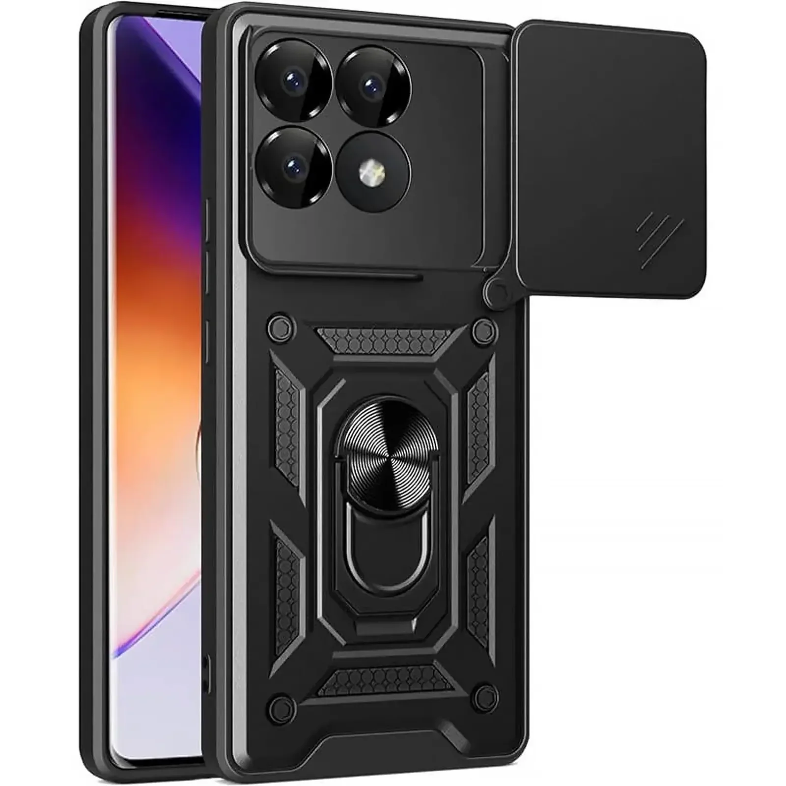 Чохол Ummi Camshield Serge Ring для Xiaomi Poco F7 Pro Black