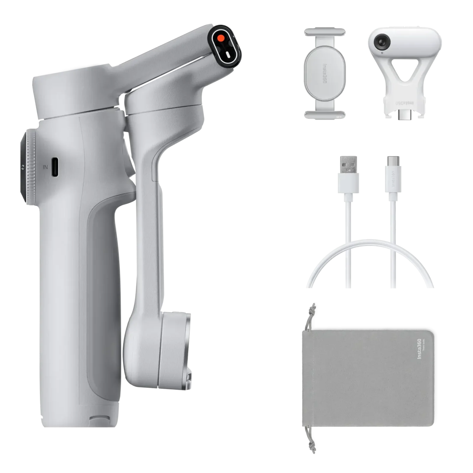 Монопод-стабилизатор Insta360 Flow 2 AI Tracker Bundle Gray (CINSABQA)