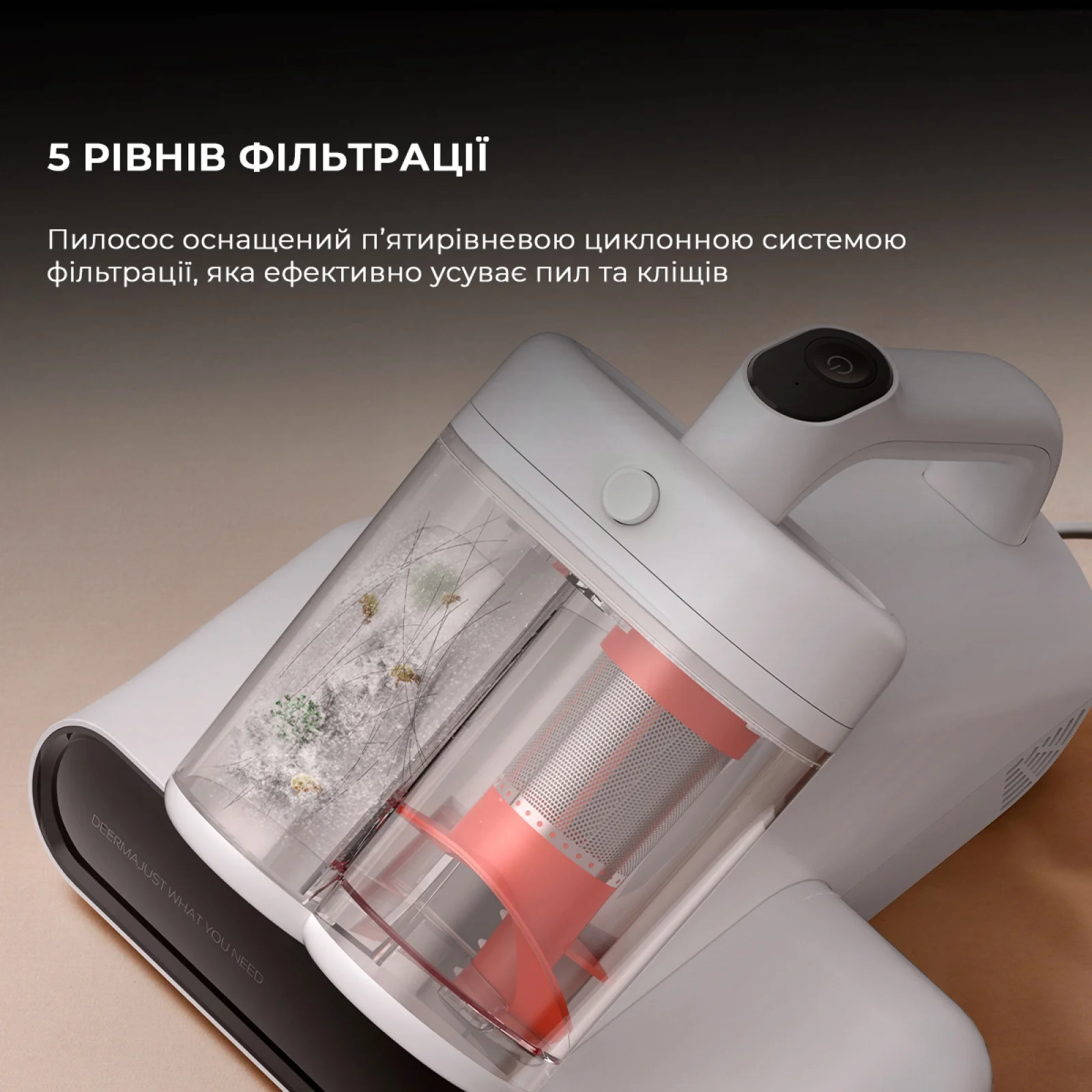 Ручний пилосос з УФ-лампою Deerma (CM980W) UA