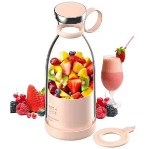 Блендер Fresh Juice Portable Mini Fruit Blender 350 ml Pink