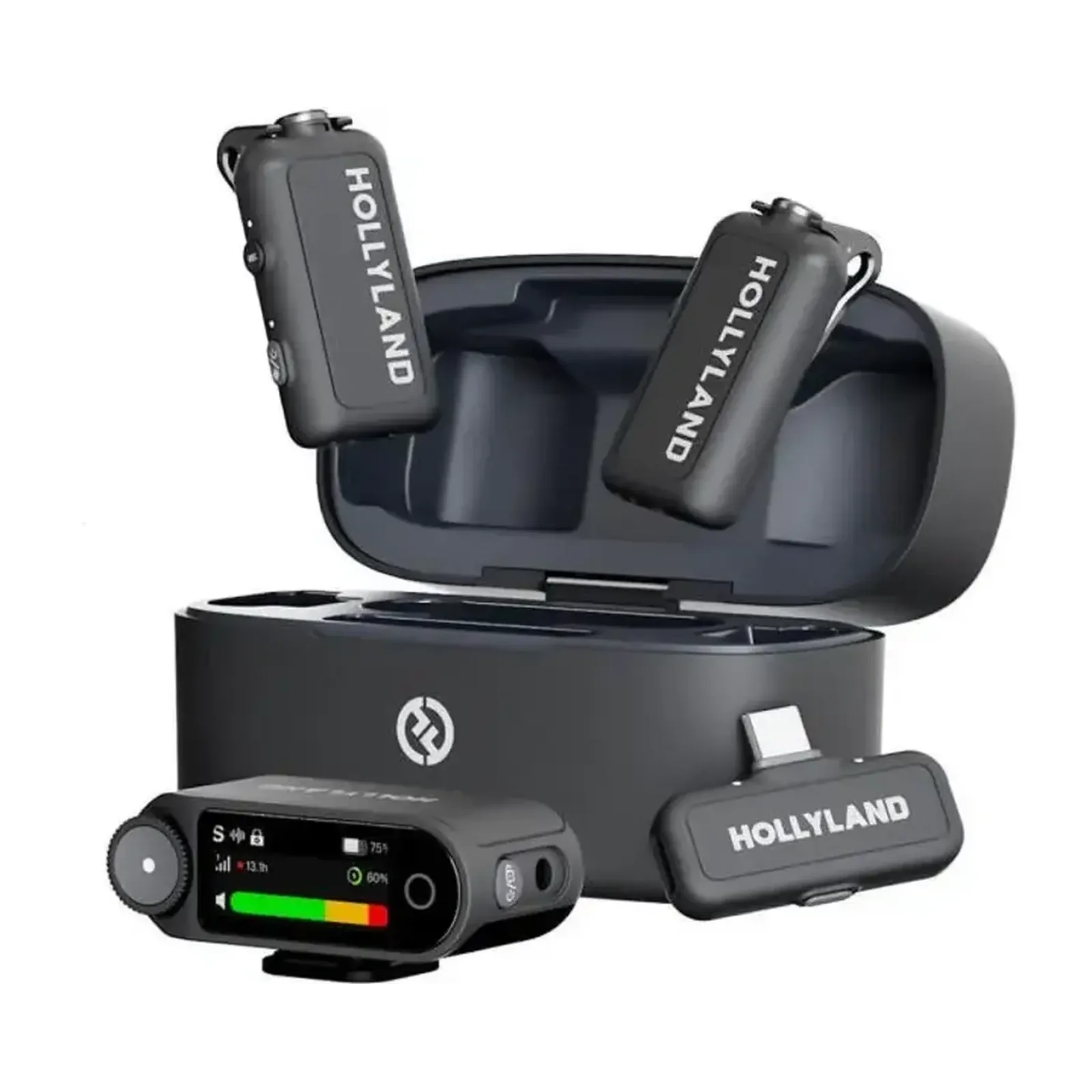 Микрофонная радиосистема Hollyland LARK MAX 2 Combo (2TX+1RX) Black
