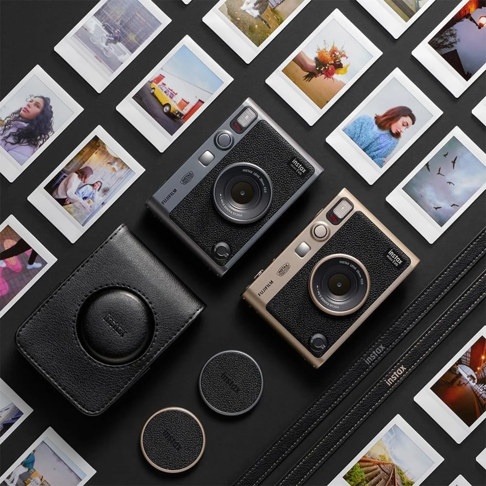 Фотокамера миттєвого друку Fujifilm Instax Mini Evo 90th Anniversary Dark Silver Bundle Limited Edition