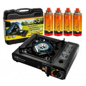 Плита газовая одноконфорная ElicoCamp JY-500A + 4 картриджа 227 г