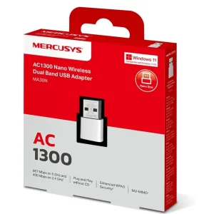 Wi-Fi адаптер Mercusys USB MA30N AC1300 UA