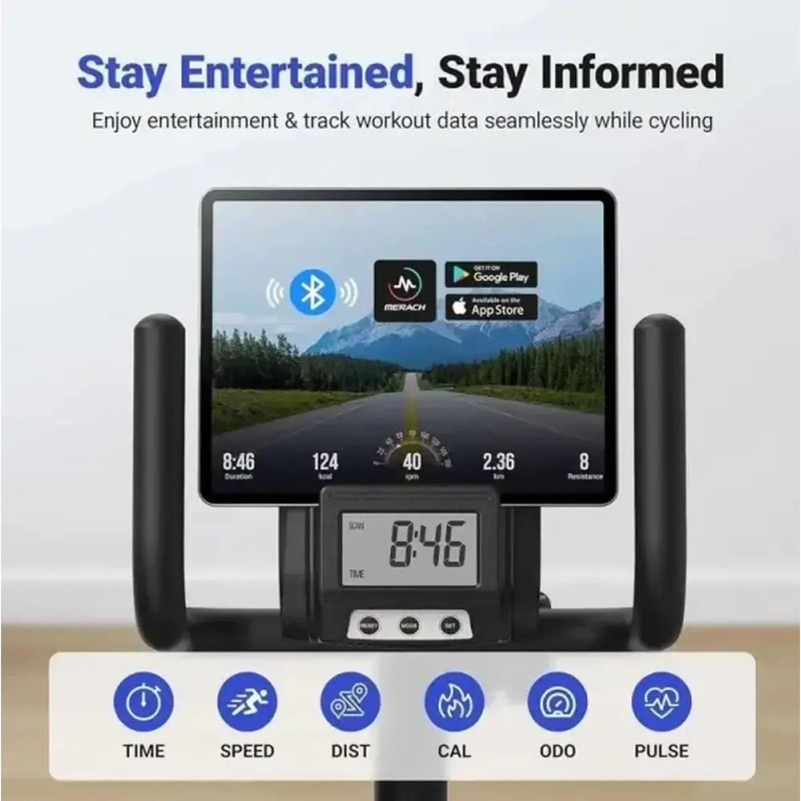 Велотренажер Merach MR-S23B1-EU Recumbent Bike UA