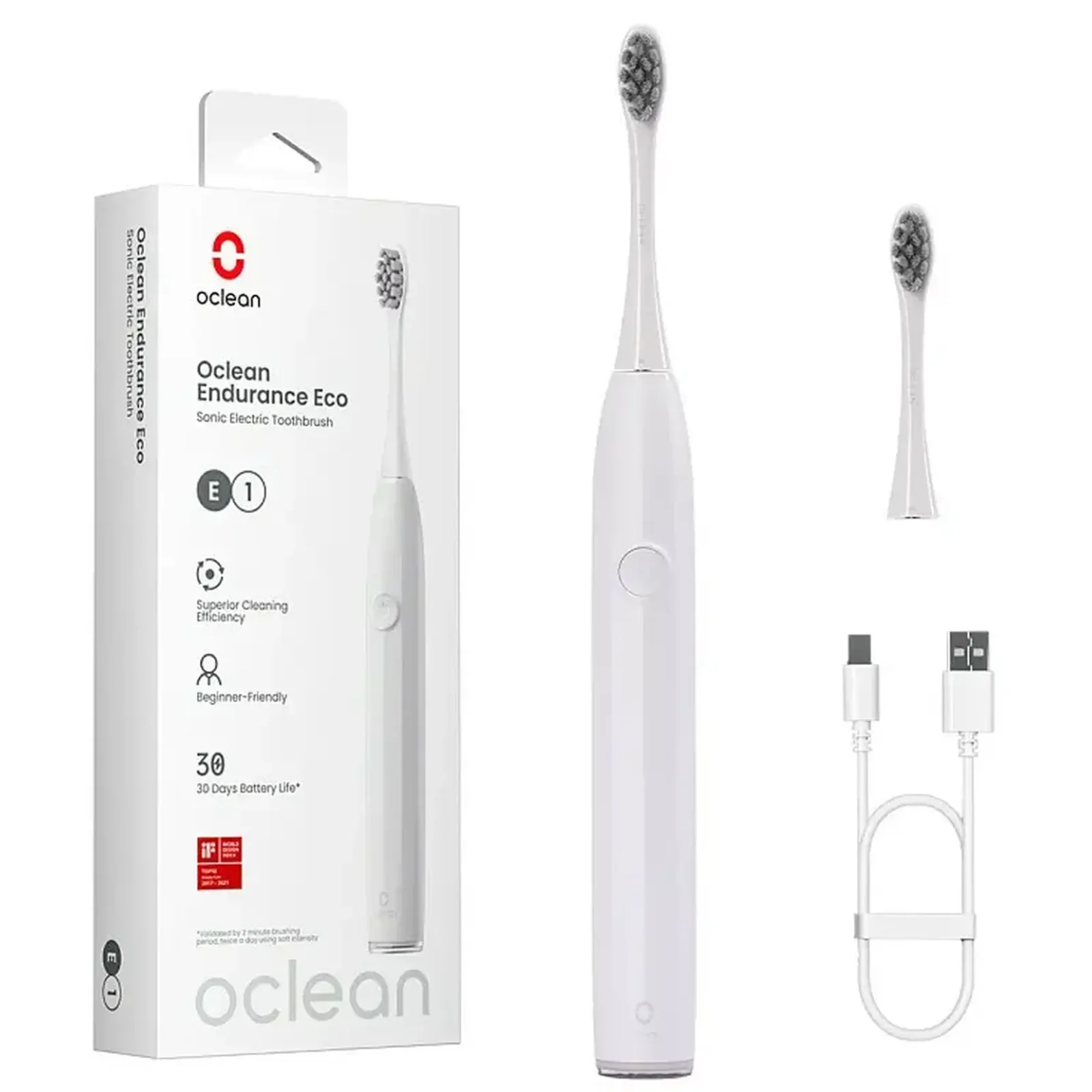 Зубная электрощетка Oclean Endurance Eco Electric Toothbrush White