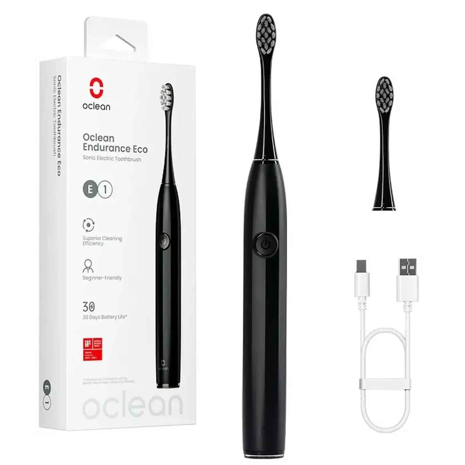 Зубна електрощітка Oclean Endurance Eco Electric Toothbrush Black