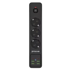 Сетевой фильтр Proove Power Strip P-03 (3 розетки + 4 USB + 2 Type-C) 2М