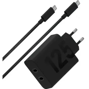 МЗП Motorola 125W GaN 2С + кабель 2m (PG38C06632) UA