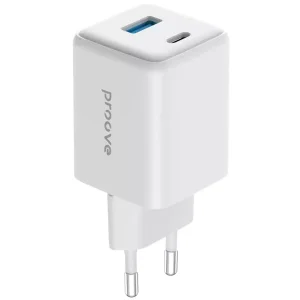 СЗУ Proove Pocket GaN 45W (Type-C + USB) White