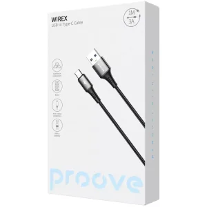 Кабель Proove WireX USB to Type-C 3A (1m) Black