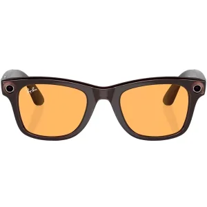 Смарт-окуляри Ray-Ban Meta Wayfarer Shiny Rebel Black Frame Amber Lenses (RW4006 675385 50-22)