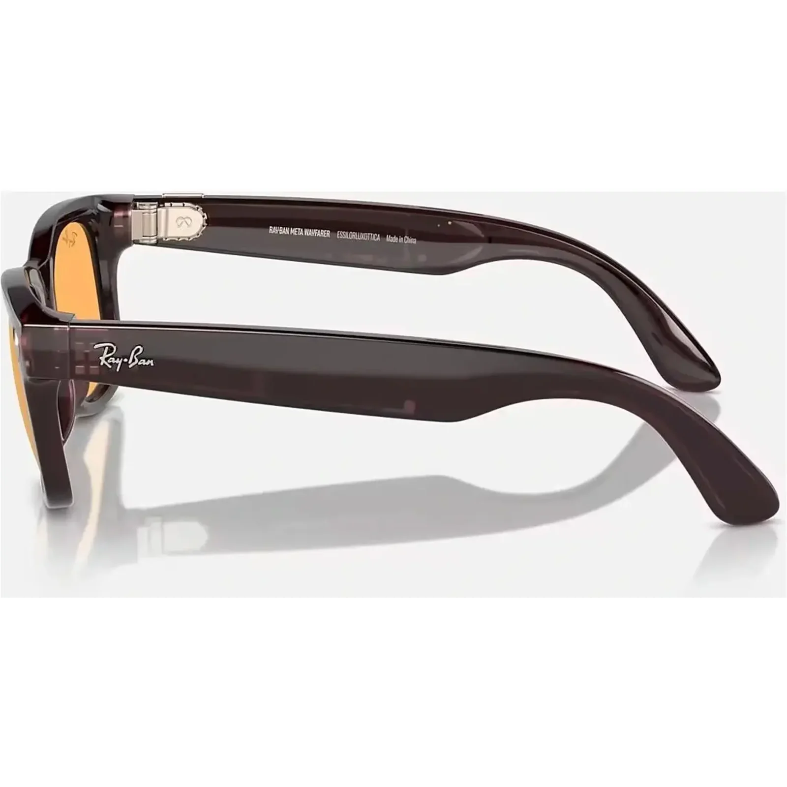 Смарт-окуляри Ray-Ban Meta Wayfarer Shiny Rebel Black Frame Amber Lenses (RW4006 675385 50-22)