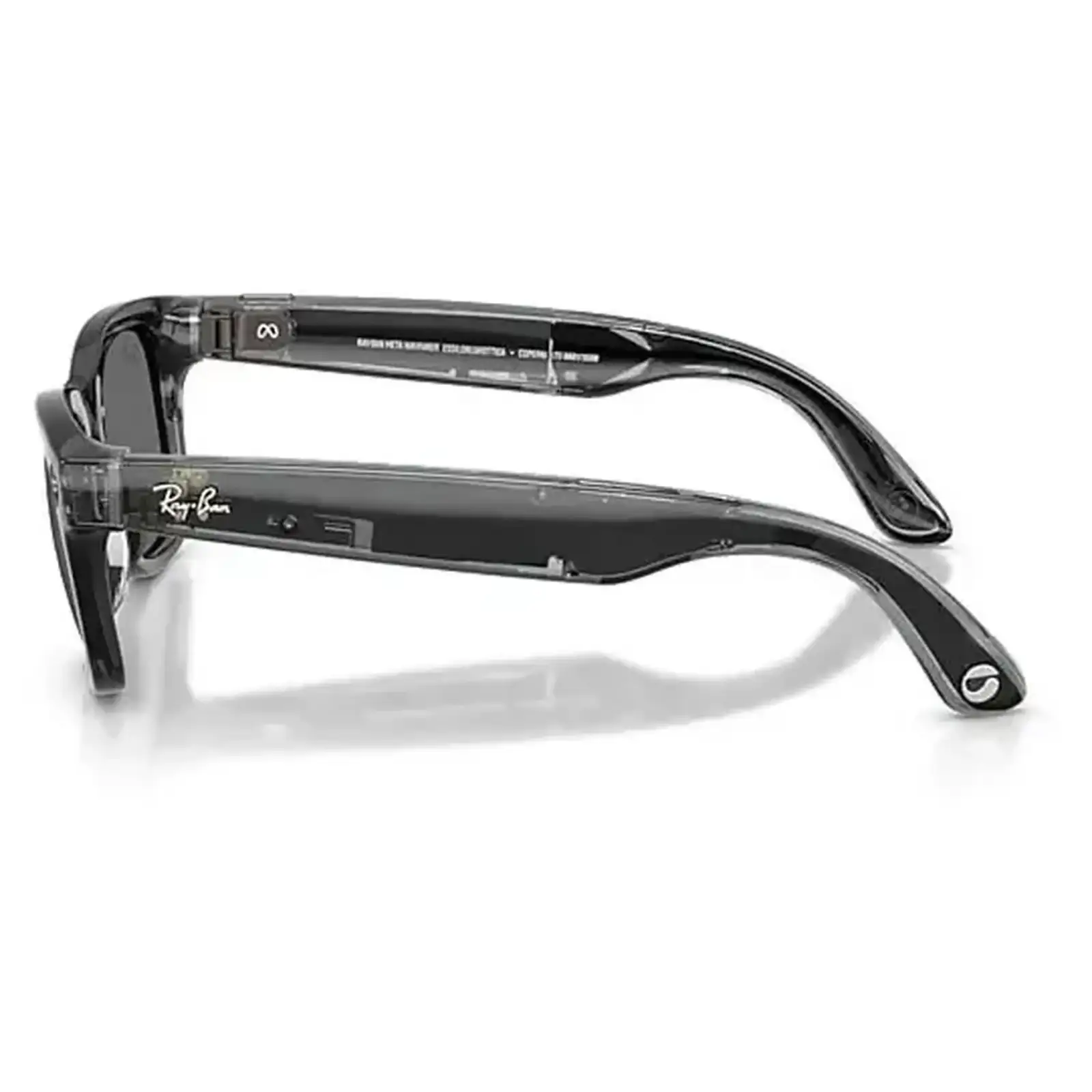 Смарт-окуляри Ray-Ban Meta Wayfarer Transparent Black/Grey mirror (Coperni Limited Edition) (RW4006S 6650/6G)