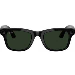 Смарт-очки Ray-Ban Meta Wayfarer Gen 2 Large Shiny Black Frame / Clear to Graphite Green Transitions Lens (RW4012 601/1M 53-22)