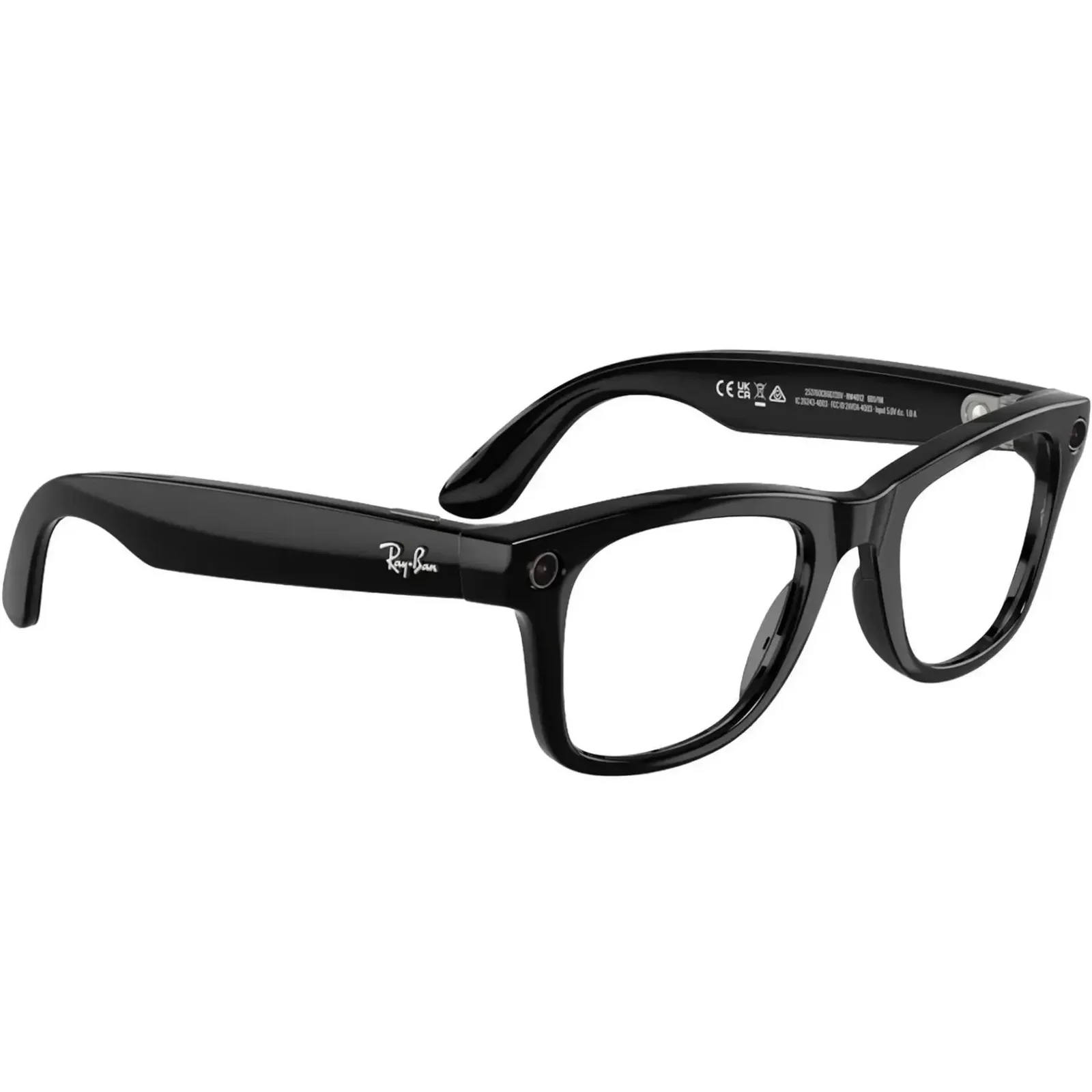 Смарт-очки Ray-Ban Meta Wayfarer Gen 2 Large Shiny Black Frame / Clear to Graphite Green Transitions Lens (RW4012 601/1M 53-22)