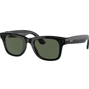 Смарт-окуляри Ray-Ban Meta Wayfarer Gen 2 Large Shiny Black Frame / G-15 Green Lenses (RW4012 601/71 53-22)