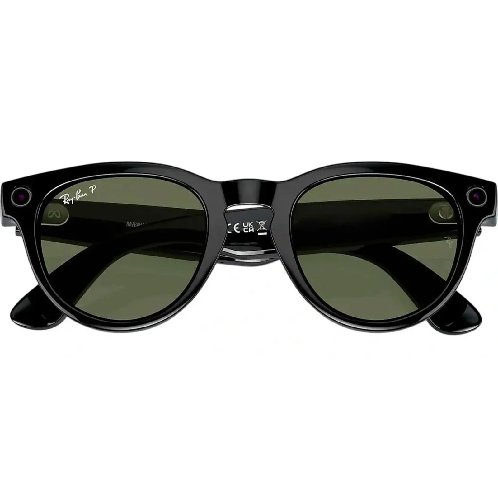 Смарт-окуляри Ray-Ban Meta Headliner Gen 2 Low Bridge Fit Standard Shiny Black Frame/G-15 Green Lenses (RW4013F 601/71 51-23)