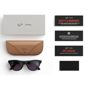 Смарт-окуляри Ray-Ban Meta Skyler Gen 2 Standard Shiny Black Frame / Clear to Amethyst Transitions Lenses (RW4014 601/CH 52-20)